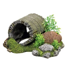 Aqua Ornaments WOOD TUNNEL w/ plants