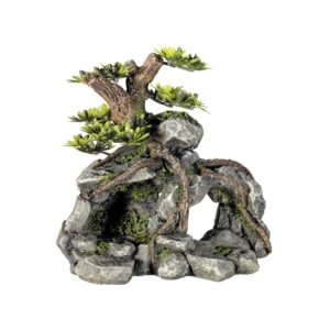 Aqua Ornaments ROCK CAVE w/ plants
