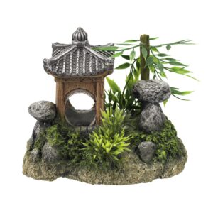 Aqua Ornaments ASIAN TEMPLE - w/ plants