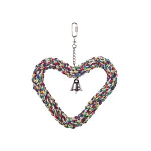 Cage Toy, heartcotton flexible with bell