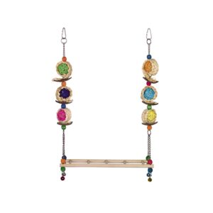 Cage Toy, ladder swing with bells 43 x 32 cm