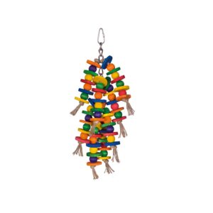 Cage Toy, wooden chain with sisal 32 x 11 cm