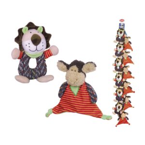 Plush lion and sheep