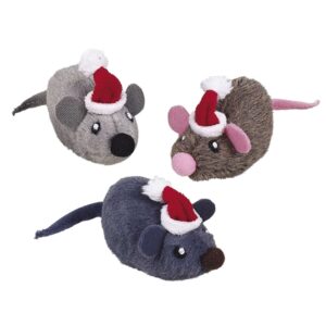 Plush Xmas mice with Matatabi, Display 30 pcs, 8 cm