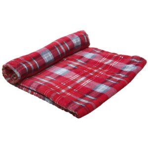 Fleece plaid "KARELI" red, 100 x 150 cm
