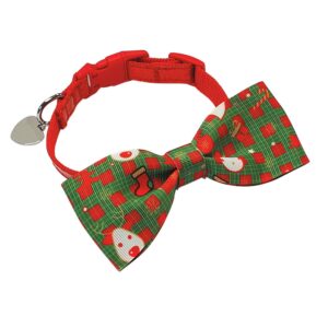 Nylon glitter collar with bow tie, Size M, 42 cm / 20 mm