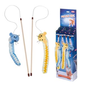 Display 14 stk. - Rod with plush mouse long tail with Catnip