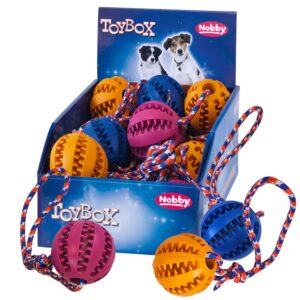 Display 16 stk., Dental rubber ball with rope
