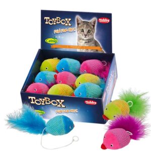Display 16 stk., Wind up fish with catnip