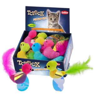 Display 18 stk., Plush bird with catnip