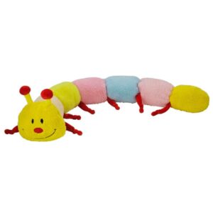 Plush caterpillar, multi squeacker