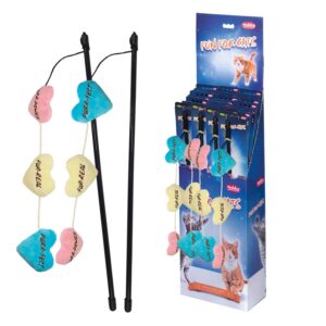 Display 20 stk., Rod with hearts, with catnip
