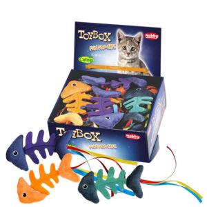 Display Plush fishbone, with catnip 24 pcs