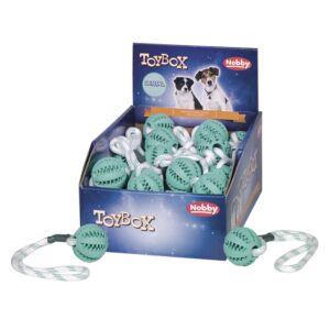 Display 32 stk. - Rubber ball with rope DENTAL LINE