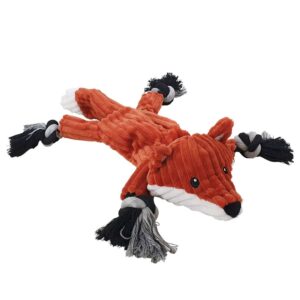 Plush fox with rope