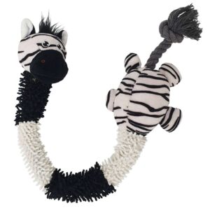 Plush zebra with rope inside