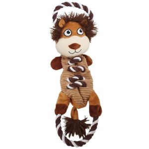 Plush lion with rope