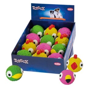 Display 12  stk., Latex Bird Faces