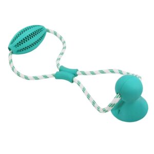 Rubber rugby with rope "DENTAL LINE"