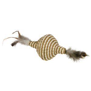 Spinner with rattle and feather