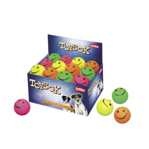 Display 24 stk., Foam rubber Smiley balls