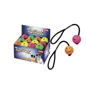 Display 24  stk. - Foam rubber Smiley ball with rope
