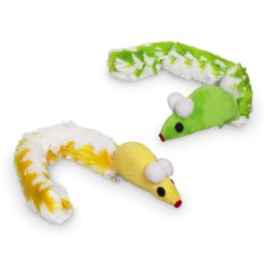 Plush mouse with plush tail, with catnip