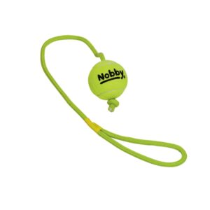 Tennisball with throw rope