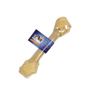 Rawhide bone knotted