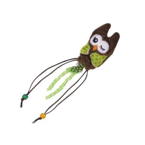 Plush owl with wooden ball