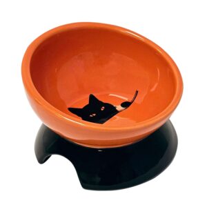 Cat ceramic bowl elevated "WILSON", 250 ml