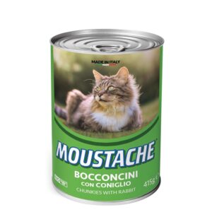 Moustache Burksmat till katt med kanin 415 g