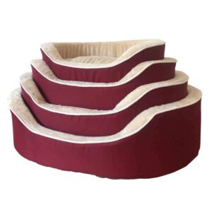 Bed-Set ANZA bordeaux, Set w. 4 pcs.