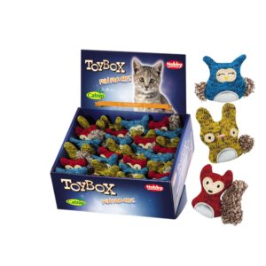 Fabric animals with plush and catnip