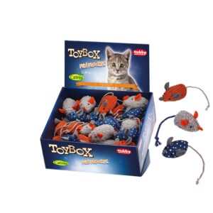 Plush mice with catnip