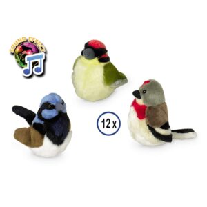 Plysfugl med lydchip 17 cm